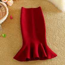 Load image into Gallery viewer, New Arrival Korean Style Women Fashion Skirts Wrap Hip Young Lady Fishtail Skirts Sexy Woman Slim Knitted Skirt