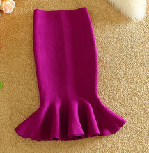 Load image into Gallery viewer, New Arrival Korean Style Women Fashion Skirts Wrap Hip Young Lady Fishtail Skirts Sexy Woman Slim Knitted Skirt