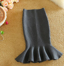 Load image into Gallery viewer, New Arrival Korean Style Women Fashion Skirts Wrap Hip Young Lady Fishtail Skirts Sexy Woman Slim Knitted Skirt