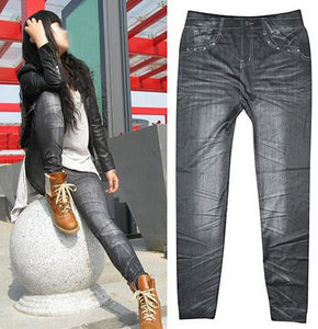 Free Shipping New Sexy Womens Leggings Jeggings Fashion tattoo Denim jeans Stretchy Skinny Pants