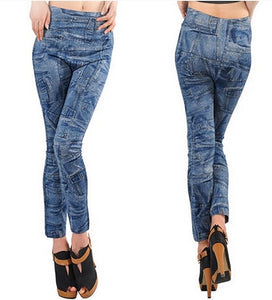 Free Shipping New Sexy Womens Leggings Jeggings Fashion tattoo Denim jeans Stretchy Skinny Pants