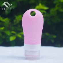 Load image into Gallery viewer, TTLIFE Silicone Portable Empty Travel Packing Press Bottle for Lotion Shampoo Bath Container With Holes for Hanging