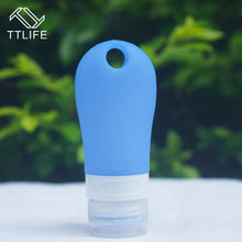 Load image into Gallery viewer, TTLIFE Silicone Portable Empty Travel Packing Press Bottle for Lotion Shampoo Bath Container With Holes for Hanging