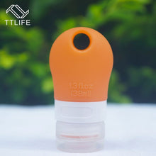 Load image into Gallery viewer, TTLIFE Silicone Portable Empty Travel Packing Press Bottle for Lotion Shampoo Bath Container With Holes for Hanging