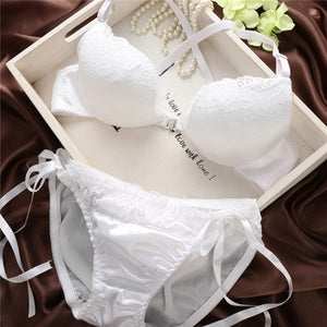 Women Lace Push-Up Front Buckle Underwear Lingeries Bra Sets 32-36B  Women Brief Sets