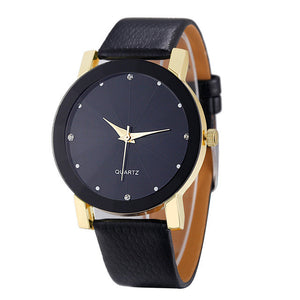 SmileleeGolden Luxury Top Men's Watch Black Business Quartz Sport Military Stainless Steel 12-hour Dial Leather Band Wristwatch