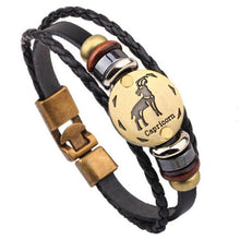 Load image into Gallery viewer, Twelve constellations bracelet  Bracelet Fashion Jewelry Leather Bracelet Personality Bracelet wristband