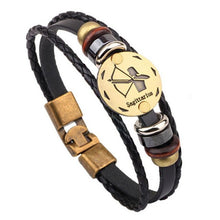 Load image into Gallery viewer, Twelve constellations bracelet  Bracelet Fashion Jewelry Leather Bracelet Personality Bracelet wristband