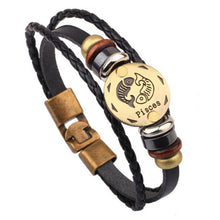 Load image into Gallery viewer, Twelve constellations bracelet  Bracelet Fashion Jewelry Leather Bracelet Personality Bracelet wristband