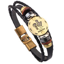 Load image into Gallery viewer, Twelve constellations bracelet  Bracelet Fashion Jewelry Leather Bracelet Personality Bracelet wristband