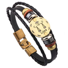 Load image into Gallery viewer, Twelve constellations bracelet  Bracelet Fashion Jewelry Leather Bracelet Personality Bracelet wristband