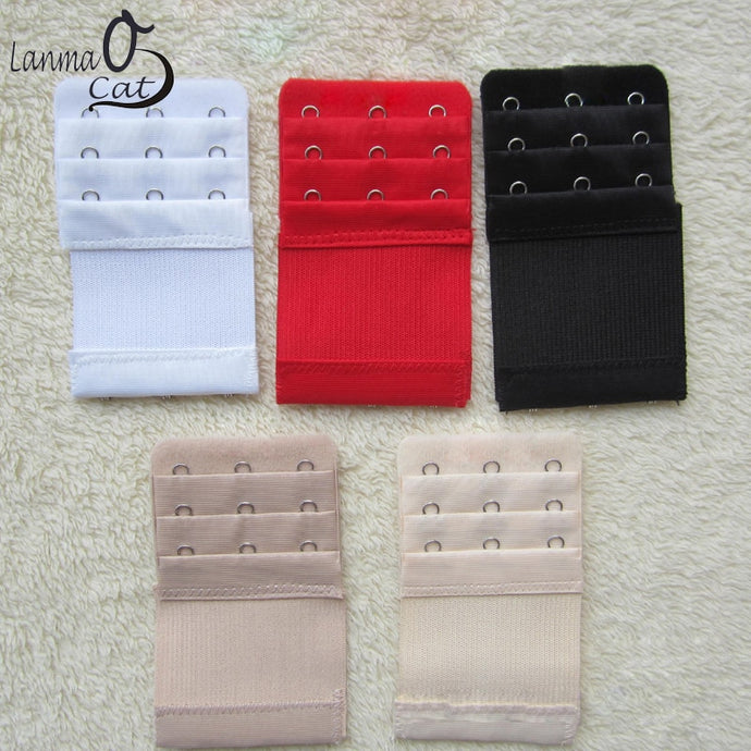 4 PCS 3 Hooks 3 Rows Women Ajustable Bra Extender Strap Buckle Useful Bra Extension Belt Free Shipping