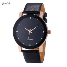 Load image into Gallery viewer, SmileleeGolden Luxury Top Men&#39;s Watch Black Business Quartz Sport Military Stainless Steel 12-hour Dial Leather Band Wristwatch