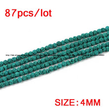 Load image into Gallery viewer, JHNBY Green Lava beads Natural Stone beads Volcanic rock High quality Round Loose bead ball 4/6/8/10/12MM for jewelry making DIY