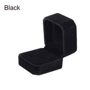 High Quality Velvet Engagement Wedding Earring Ring Pendant Jewelry Display Storage Box Case 7 Colors