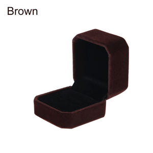 High Quality Velvet Engagement Wedding Earring Ring Pendant Jewelry Display Storage Box Case 7 Colors