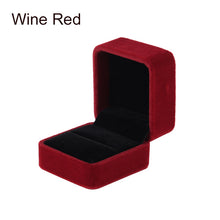 Load image into Gallery viewer, High Quality Velvet Engagement Wedding Earring Ring Pendant Jewelry Display Storage Box Case 7 Colors