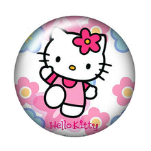 Load image into Gallery viewer, Fashion Lovely hello kitty 10pcs 12mm/18mm/20mm/25mm Round photo glass cabochon demo flat back Making findings ZB0479