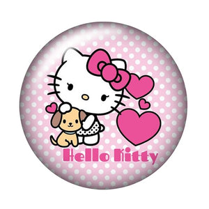 Fashion Lovely hello kitty 10pcs 12mm/18mm/20mm/25mm Round photo glass cabochon demo flat back Making findings ZB0479