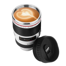 Load image into Gallery viewer, SLR Camera Lens Stainless Steel Travel Coffee Mug with Leak-Proof Lid