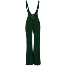 Load image into Gallery viewer, Women Dungarees Overalls Bell-bottomed High Waist Suspender Trousers O-ring Zipper Flared Casual Jumpsuits Pants Salopette Femme