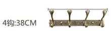 Load image into Gallery viewer, European Retro 4-6 hook wall hook Metal Bronze Antique storage rack  hat clothes hooks for hanging coat hanger home organizer