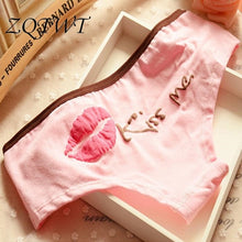 Load image into Gallery viewer, TWTZQ 2018 New Hot Sexy Lip Good Quality Underwear Women Panties Cotton Brand Tanga Low-waist Triangle Cute Briefs 3NK011