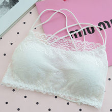 Load image into Gallery viewer, Fashion Women Sexy Wrapped Chest Solid Color Backless Crossed Bandage Lady Girl Anti Exposed Lace Bra Underwear Summer Top