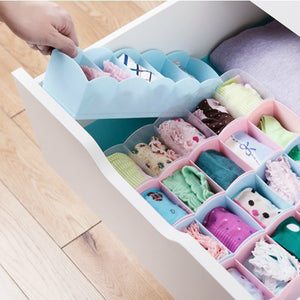 5 Grid Plastic Underwear Bra Organizer Storage Box Drawer Closet Organizers Boxes For home Scarfs Socks Collection