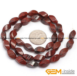 6x12mm Twist Jewelry Beads Natural Stone Beads Select: Rose Quartzs, Aventurine Amethysts, Red Jaspers,Tiger Eye,Wholesale !