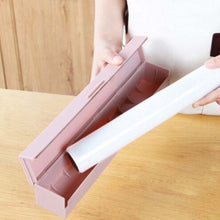 Load image into Gallery viewer, 1pc Plastic Food Wrap Cutter Dispenser Wrap Dispenser Kitchen Cling Preservative Film Cutter Storage Kitchen Accessories