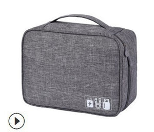 New Multi-function makeup digital travel storage bag electronic digital waterproof USB Earphone Pen storage bag Travel Organizer