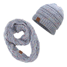 Load image into Gallery viewer, ponytail beanies &amp; scarf sets