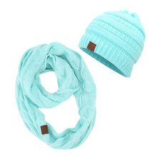 Load image into Gallery viewer, ponytail beanies &amp; scarf sets