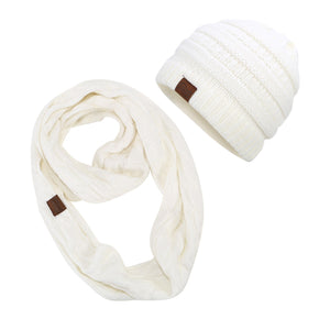 ponytail beanies & scarf sets