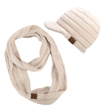 Load image into Gallery viewer, ponytail beanies &amp; scarf sets