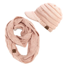 Load image into Gallery viewer, ponytail beanies &amp; scarf sets