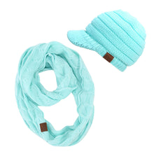 Load image into Gallery viewer, ponytail beanies &amp; scarf sets