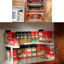 Load image into Gallery viewer, 2 Layers Adjustable Spicy Shelf Kitchen Spice Organizer Storage Rack Shelf Rack Kitchen Spice Seasoning Carrier Dropshipping