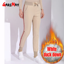 Load image into Gallery viewer, Garemay Warm Women&#39;s Pants With Stripe Autumn Plus Size Harem High Waist Pants Female Winter Striped Trousers Black Women&#39;s