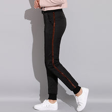 Load image into Gallery viewer, Garemay Warm Women&#39;s Pants With Stripe Autumn Plus Size Harem High Waist Pants Female Winter Striped Trousers Black Women&#39;s