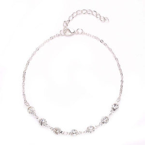 Adjustable Foot Chain Beach Style Silver Ankle Bracelet Women Anklet Jewelry