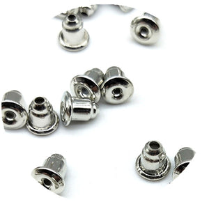 Alloy 50pcs/lot Cheap Jewelry Findings Earring Backs Bullet Stoppers Earnuts Ear Plugs Plated Findings Jewelry Accessories Beads