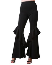 Load image into Gallery viewer, Autumn 2018 Trousers Women High Waist Black White Pants Flare Pants Woman Wide Leg Pants Female Big Size Pantalon Femme Mujer