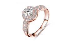 Load image into Gallery viewer, Christmas Gift Gold / Silver Color Clear AAA Zircon Fancy Women Jewelry Rings