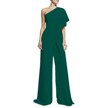 Load image into Gallery viewer, 6 Colors Formal Jumpsuits Romper Women Overall Sexy One Shoulder Bodycon Tunic Jumpsuit Party Femme 2018 Elegant Wide Leg Pant