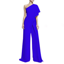 Load image into Gallery viewer, 6 Colors Formal Jumpsuits Romper Women Overall Sexy One Shoulder Bodycon Tunic Jumpsuit Party Femme 2018 Elegant Wide Leg Pant