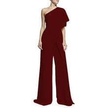 Load image into Gallery viewer, 6 Colors Formal Jumpsuits Romper Women Overall Sexy One Shoulder Bodycon Tunic Jumpsuit Party Femme 2018 Elegant Wide Leg Pant