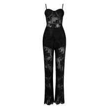 Load image into Gallery viewer, Elegant Lace Women Jumpsuit Black Long Sleeve Sexy Romper 2018 Autumn Jumpsuits Ladies Evening Party Overalls