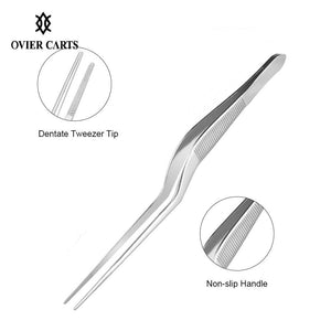 1Pc Stainless Steel Curved Eyelash Nail Ear Tweezer Ear Cleaning Wax Remover Nose Clip Oral Cleaner Multifunction Ear Care Tool